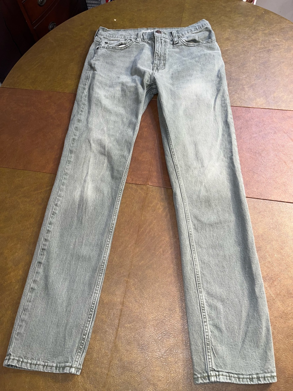 Men's Light Army Green Slim Straight Jeans